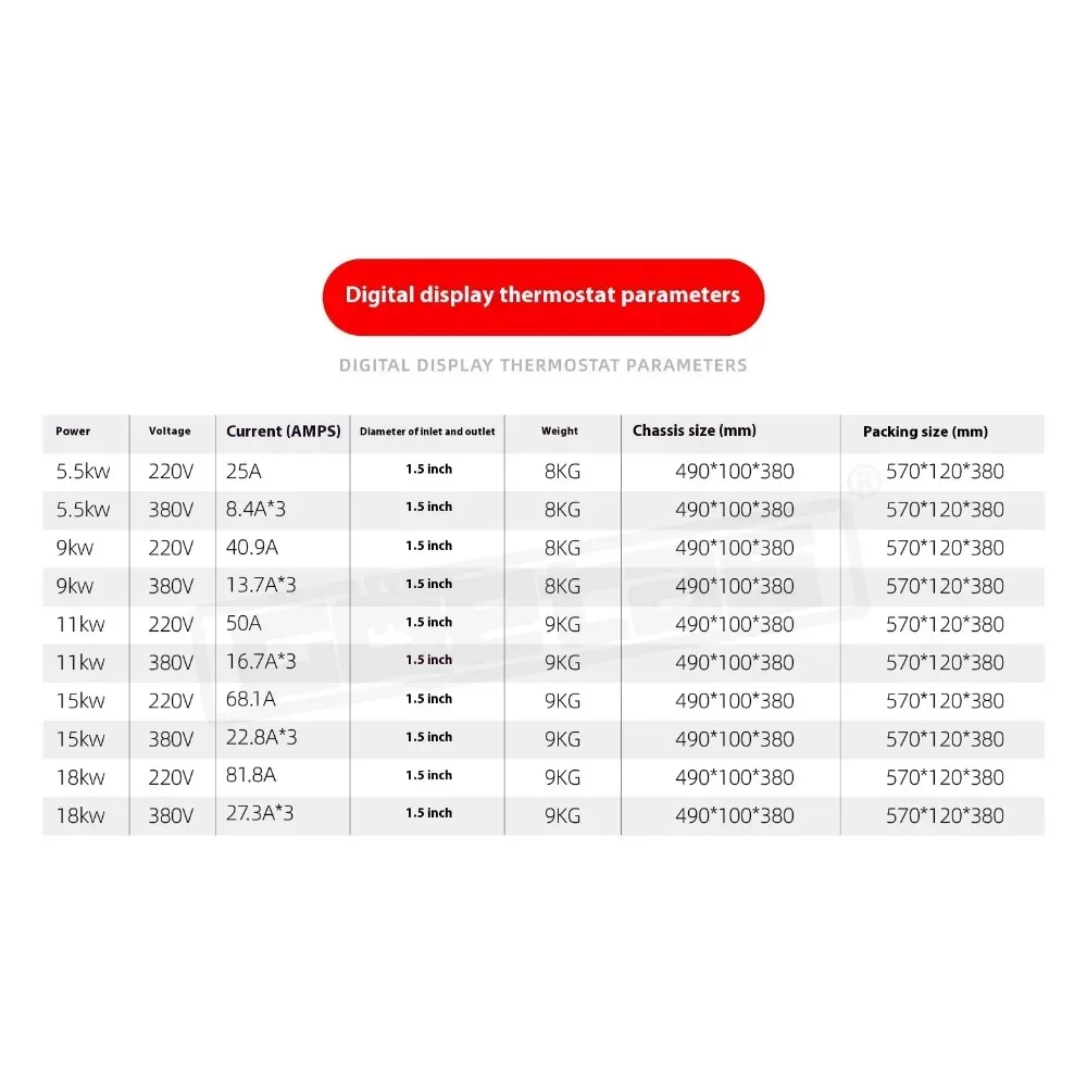 プールヒーターデジタルディスプレイ定温プールヒーターインテリジェント温度制御温泉プールヒーター 5.5-18KW