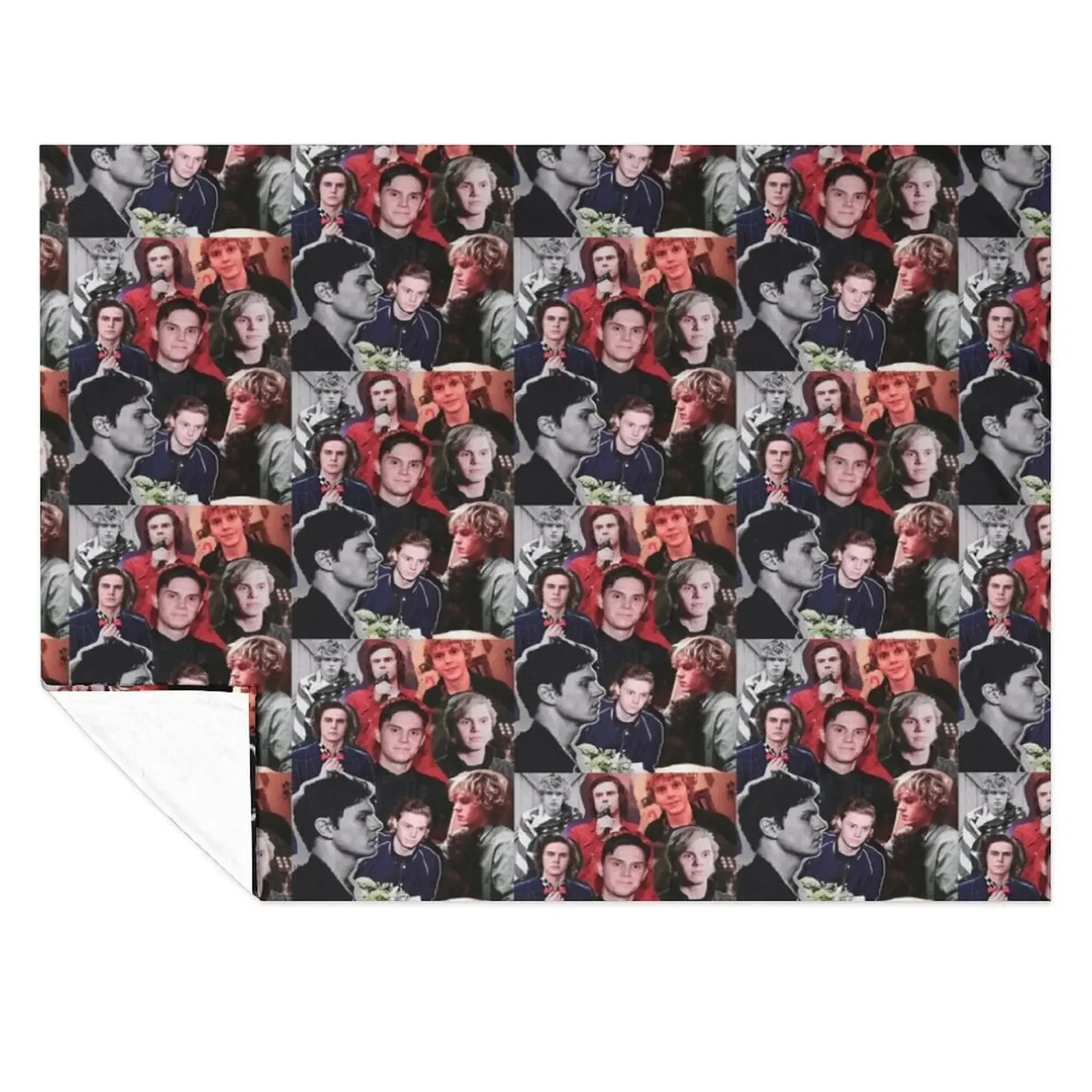 

Evan Collage Throw Blanket Furry halloween heavy to sleep Nap Blankets