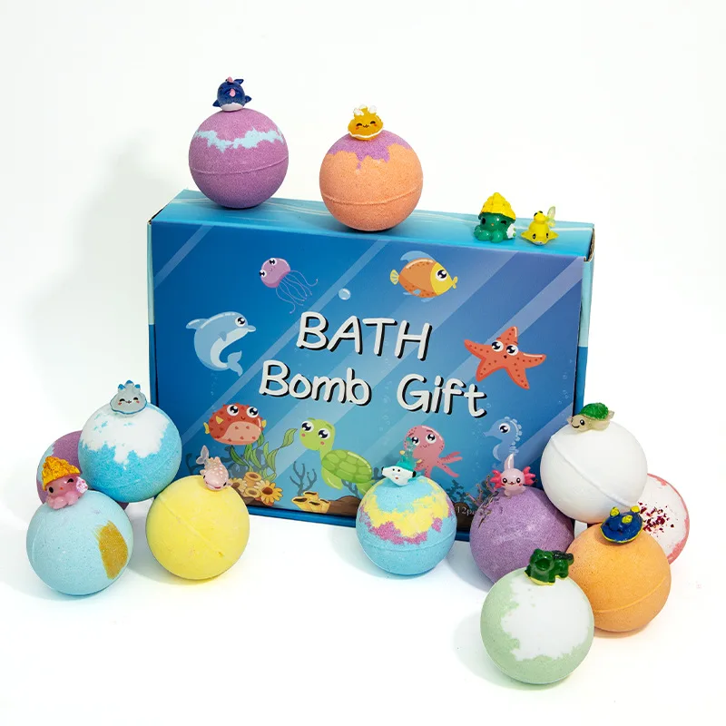 

24 Pack Kids Bath Bombs Gift Set Glow in Dark Surprise Toys Interactive Bath Fun