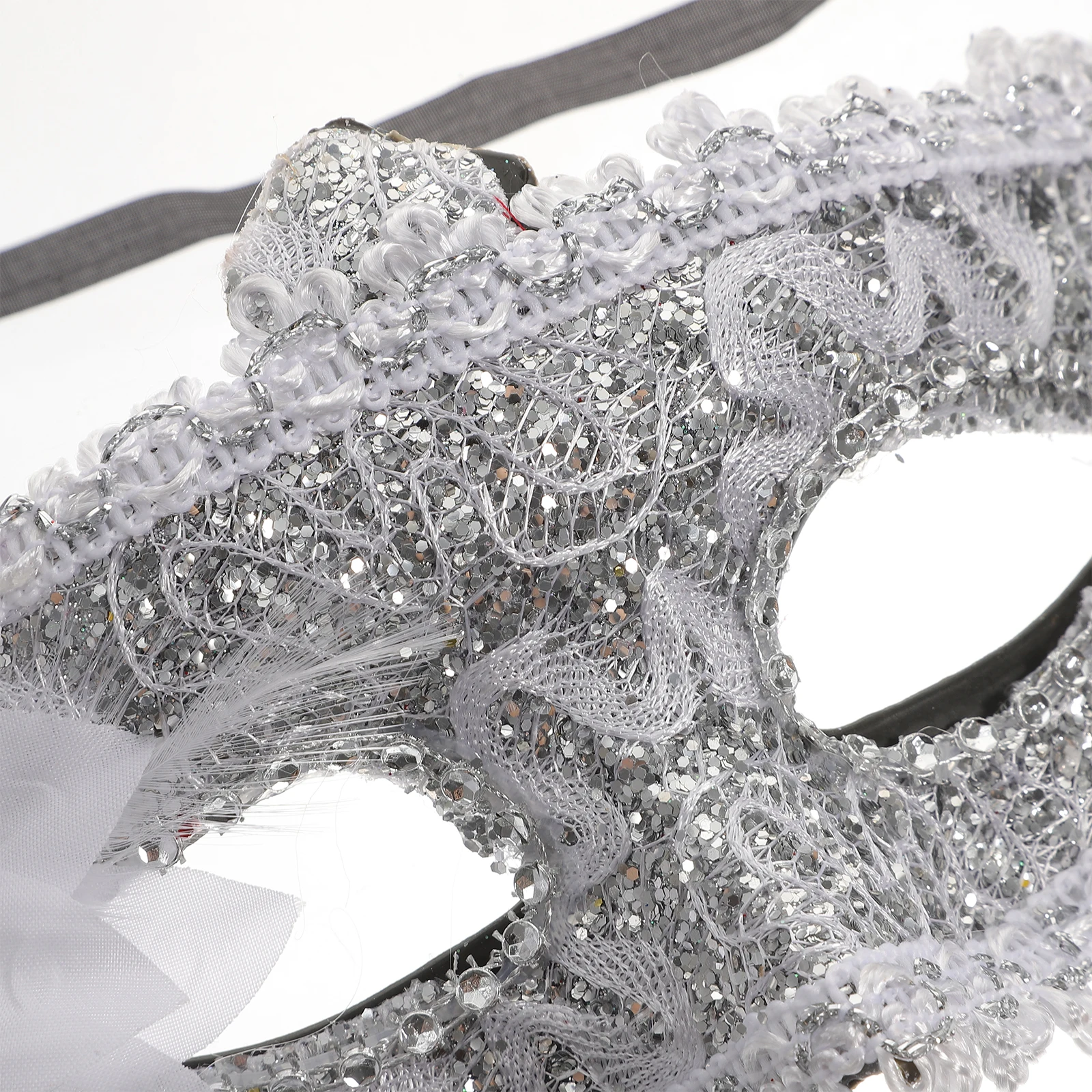 

Lily Mask Halloween Lace Face Clothing for Masquerade Ball Costume Party White Miss