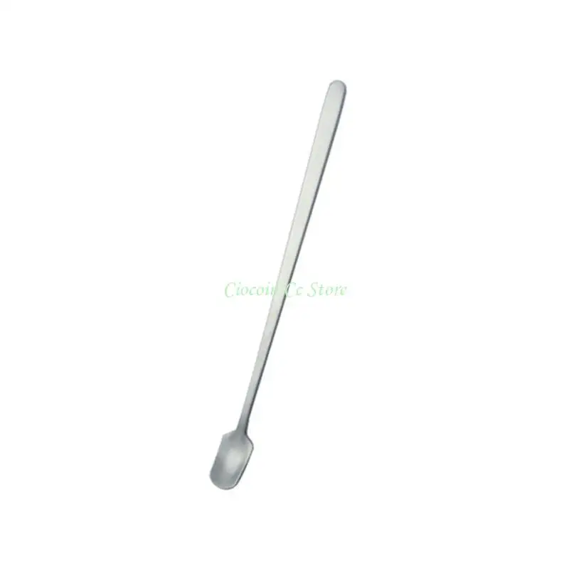 X90F Square Head Stirring Spoon Small Teaspoon Metal Steel Tableware Easy to Clean
