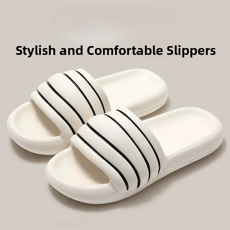 

Thick Bottom Slippers for Men And Women Indoor Home Wear Summer Outdoor Slip Resistant EVA Flip Flops Couples Bathing Shoes