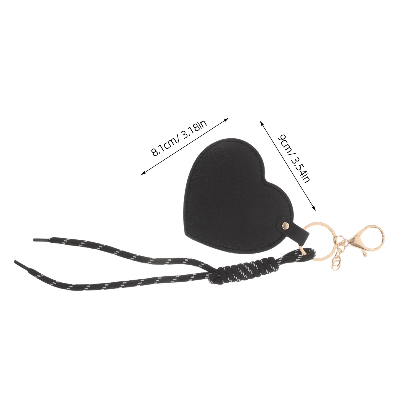 2Pcs Rotierenden PU Herz Kompakte Spiegel Mini Reise Handheld Make-Up Touch-Up Spiegel Tragbare Geldbörse Reise Eitelkeit Zubehör