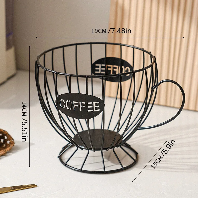 1pc Porta cialde di caffè Tazza di grande capacità Organizzatore di cialde di caffè Contenitore per creme Contenitore per cialde Tazza di stoccaggio Rack di stoccaggio a forma di tazza