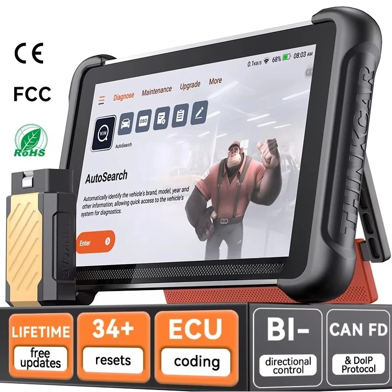 Car Diagnostic Scanner  Bluetooth Full System ECU Coding 34 Resets Lifetime Free Update OBD2 Tool