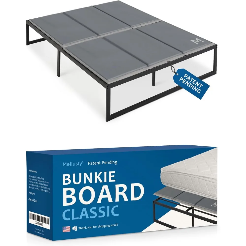 

Meliusly Premium 10mm Bunkie Board Queen Size (60x80'') Patent Pending Low Profile Bed Board Design - Breathable, Noise Minimizi