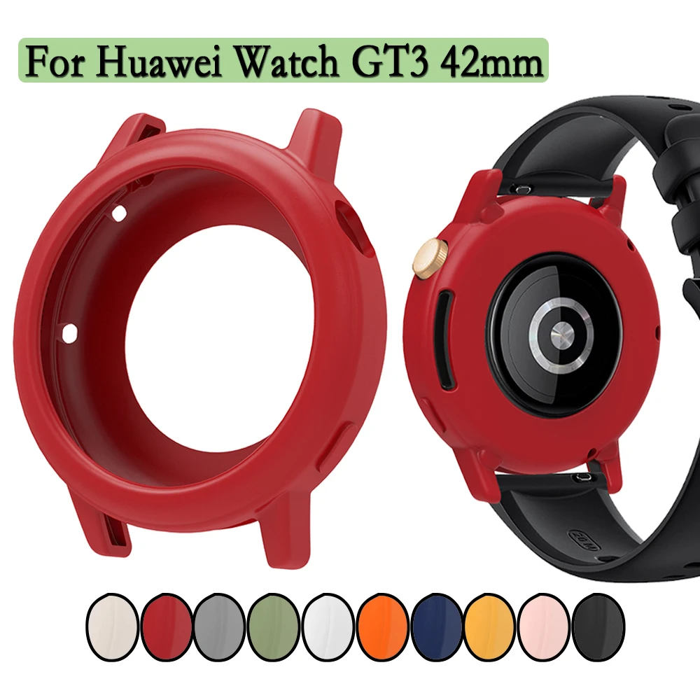 Case For Huawei Watch GT3 42mm Hollow Silicone Watch Protective Shell Decoration Cover Colorful Watch Accessories