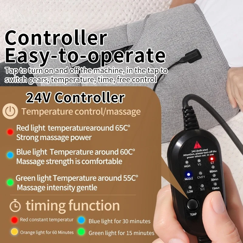 Red Light Heated Hip Brace Electric Heat Massager Pad for Lower Back Thigh Buttock Muscle Relaxation Birthday Gifts Women Men