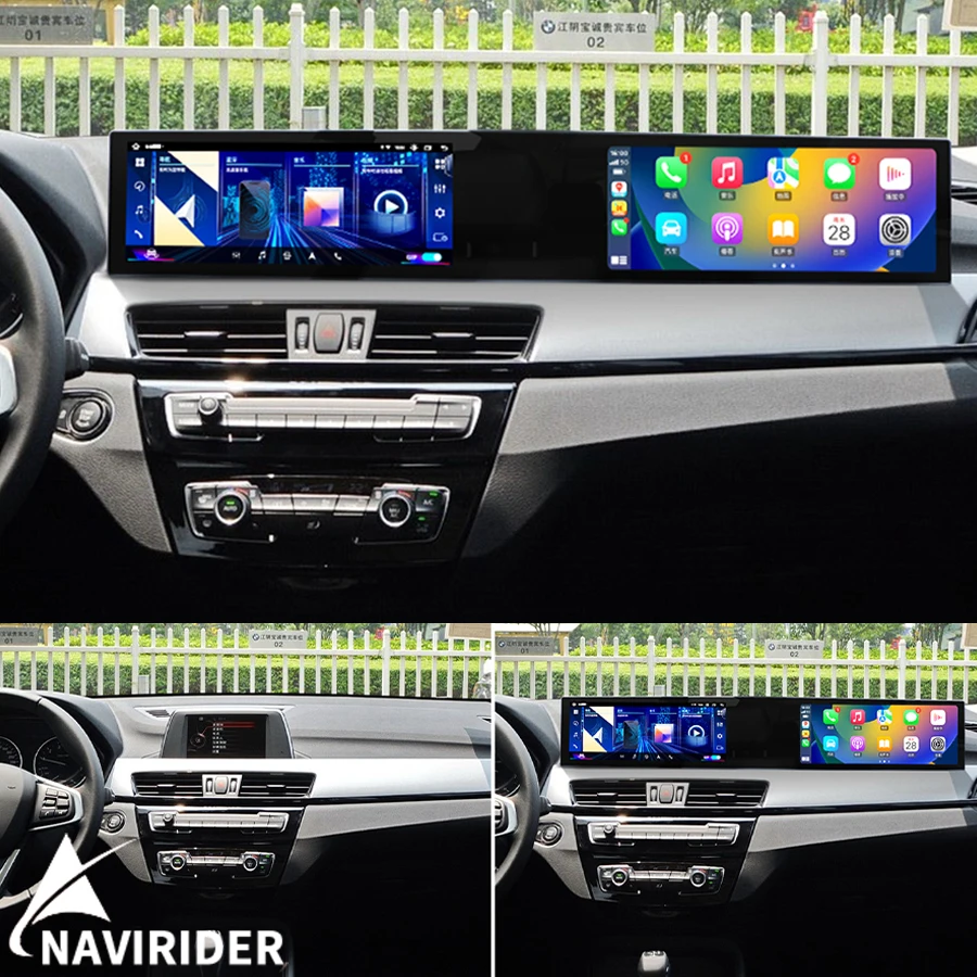 21inch Android 15 Car Radio  Multimedia Video Player For BMW X1 E84  F48 CIC NBT 2009-2017  Stereo Dual 3D CarPlay Curved Screen