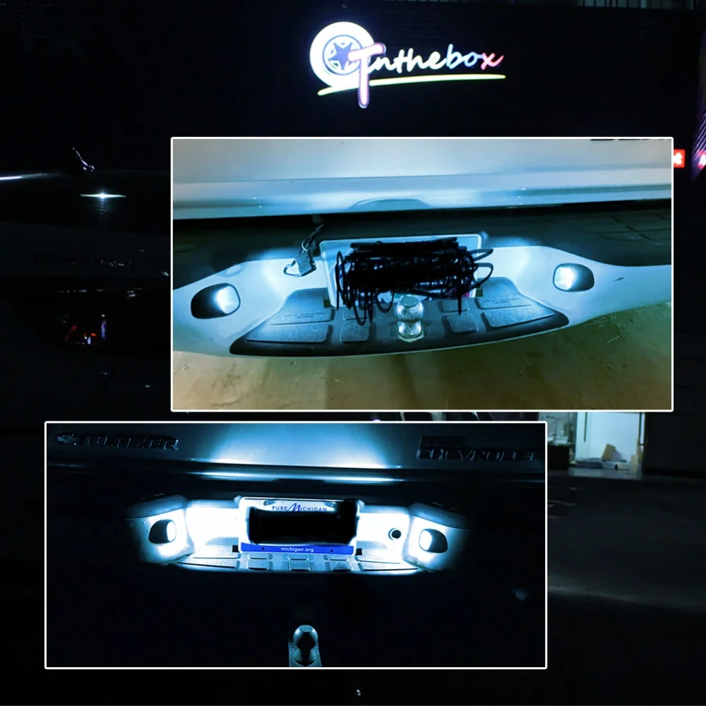 أضواء رقم لوحة الترخيص الخلفية LED للسيارة خالية من الأخطاء لسيارة شيفروليه بليزر S10 لاقط لجيم سي جيمي سونوما لـ Oldsmobile Bravada