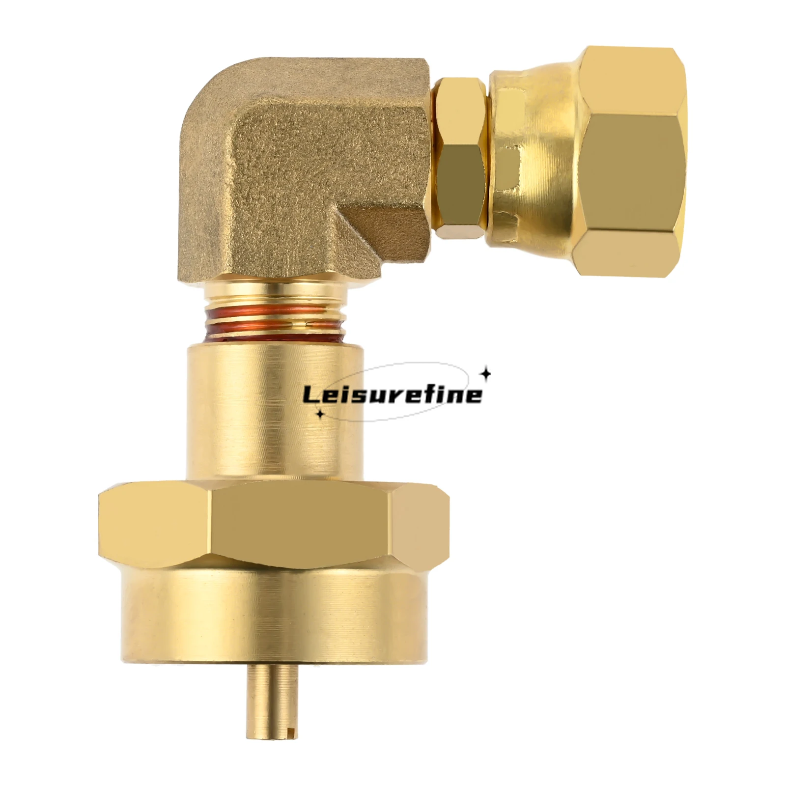 90 Degree Elbow Connector Coupling Fitting 3/8 In Brass Swivel SAE Flare Female Converter 1LB Brass Propane Burner Adapter Grill