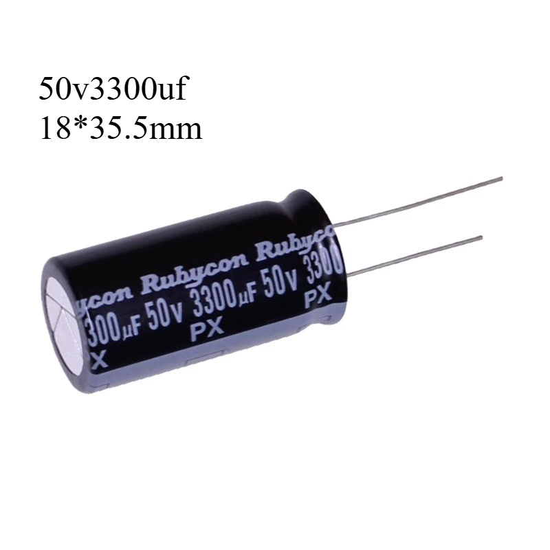 3300UF 50V imported aluminum electrolytic capacitor 50v3300uf 18 * 35.5 Rubycon PX 105 degrees