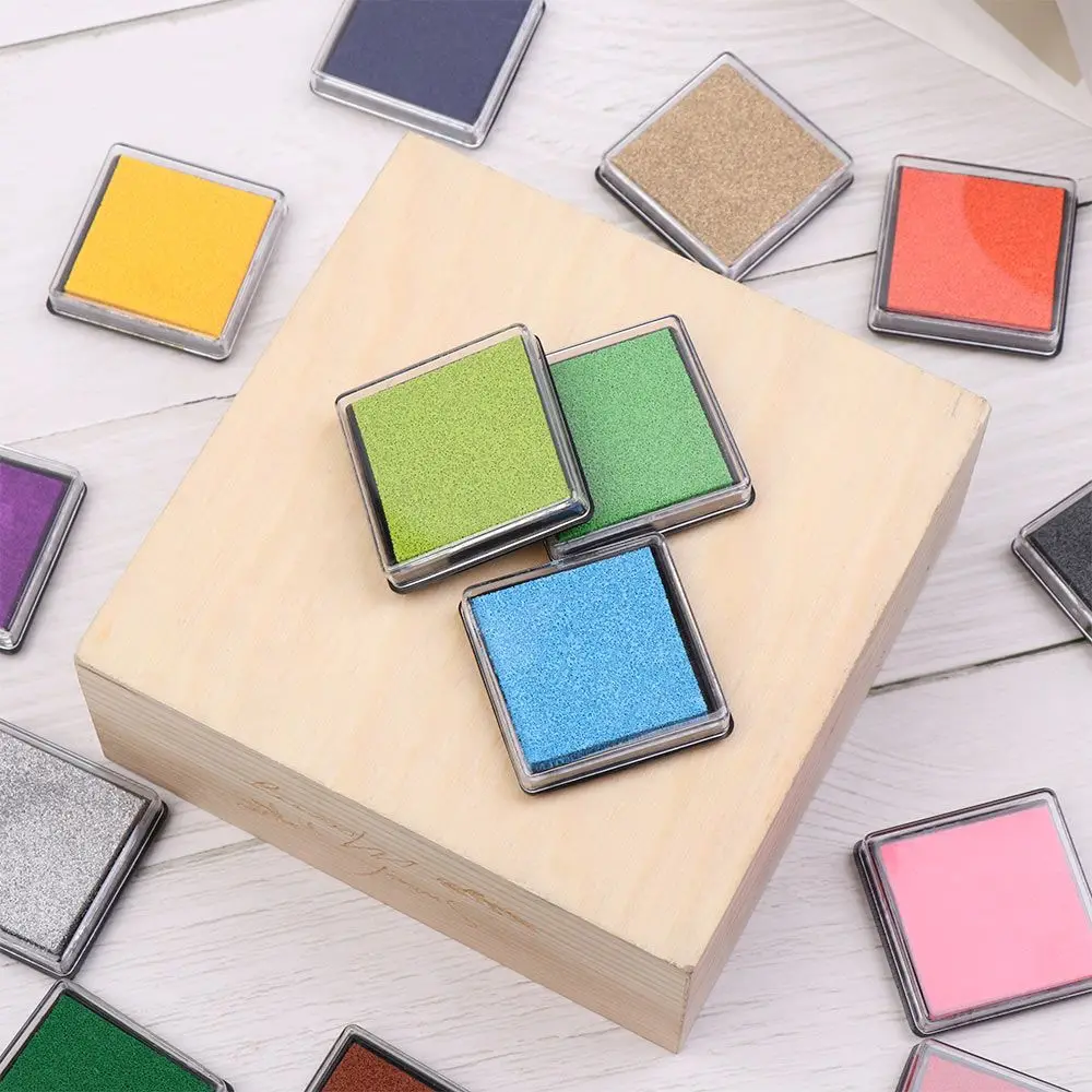 Office & School Supplies Scrapbooking Art Decor Multi-color Fingerprint Inkpad Square Stamp Pads Ink Pad
