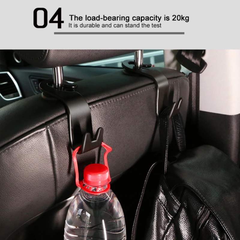 Универсальный крючок на подголовник сиденья автомобиля, вешалка для хранения сумок, кошельков, пальто, продуктов