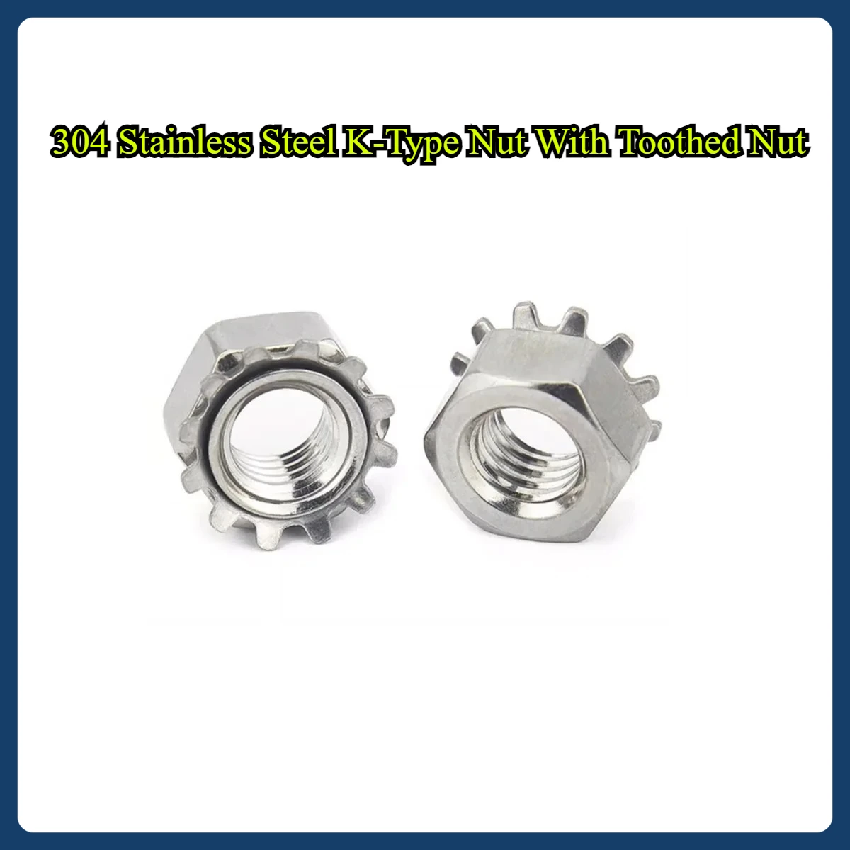 

304 Stainless Steel K-Type Nut With Toothed Nut / Multi Toothed / Flower Toothed Nut M3M4M5M6M8