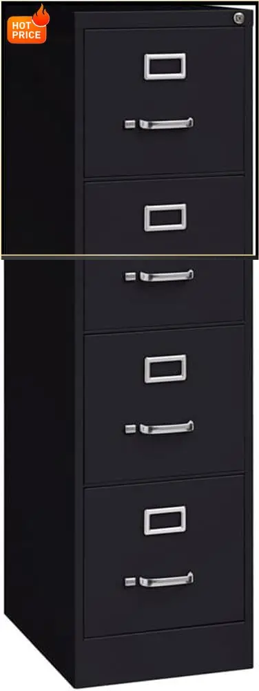 

Бестселлер: Металлический вертикальный шкаф для документов с 4 ящиками и замком, глубина 22 дюйма, формат Letter, для дома/офиса, предварительно собран, коммерческого класса, черный