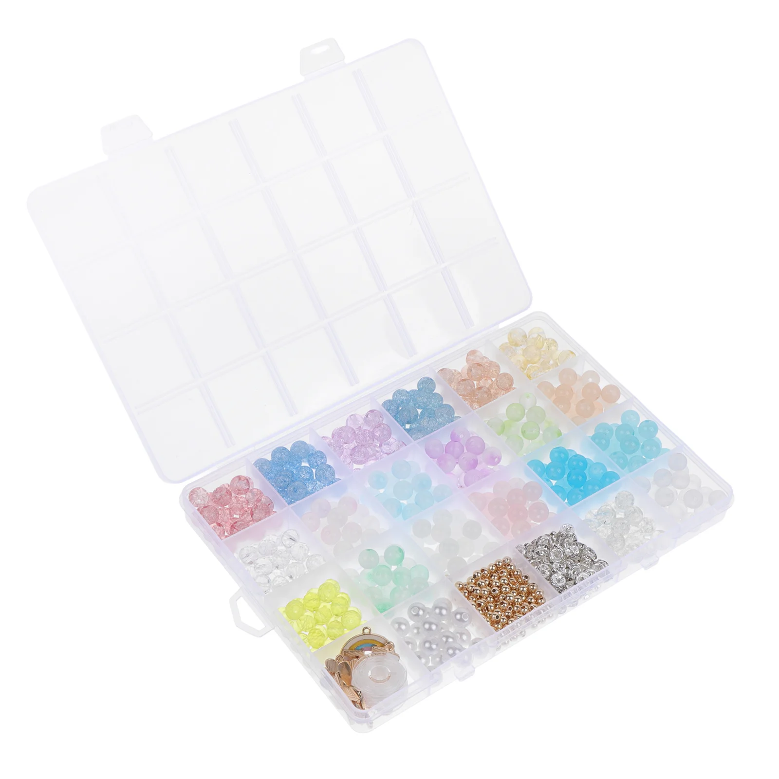 

670Pcs Glass DIY Beads for Jewelry Making Spacer Beads Craft Accessories for Necklace Bracelet DIY Crafts Accessories
