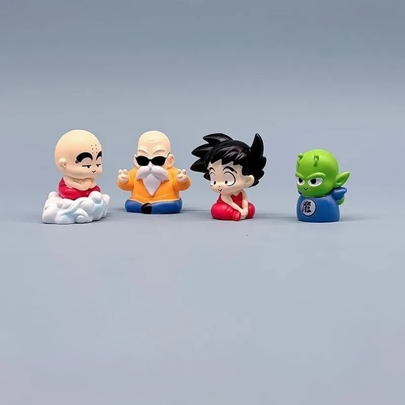 Figura de Dragon Ball Anime Son Goku maestro Roshi Piccolo Krillin versión Q figura modelo juguete Pvc decoración de coche regalos de colección