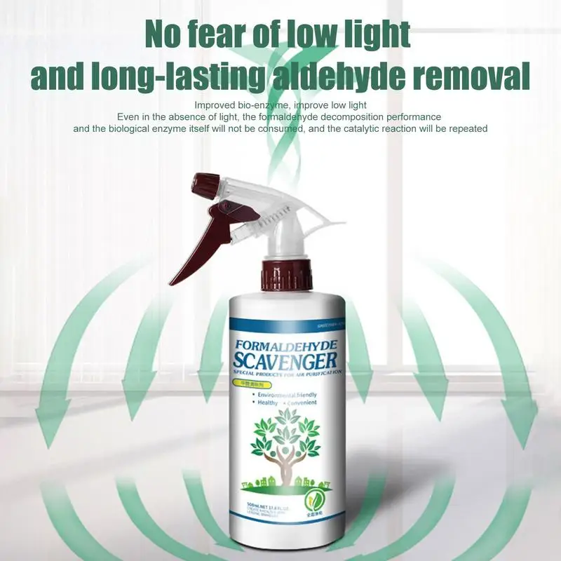 Formaldehyde Remover Formaldehyde Smell Removal Spray Multi-Purpose Odor Eliminator for Furniture Wall Floor Curtain and Car