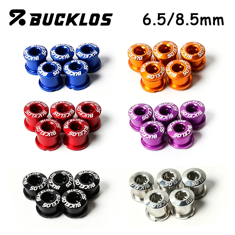 

BUCKLOS 5pcs Bike Chainring Bolts Road MTB Chainring Screws Single/double Crankset Bolts 6.5/8.5mm Chainwheel Screw Crank Part