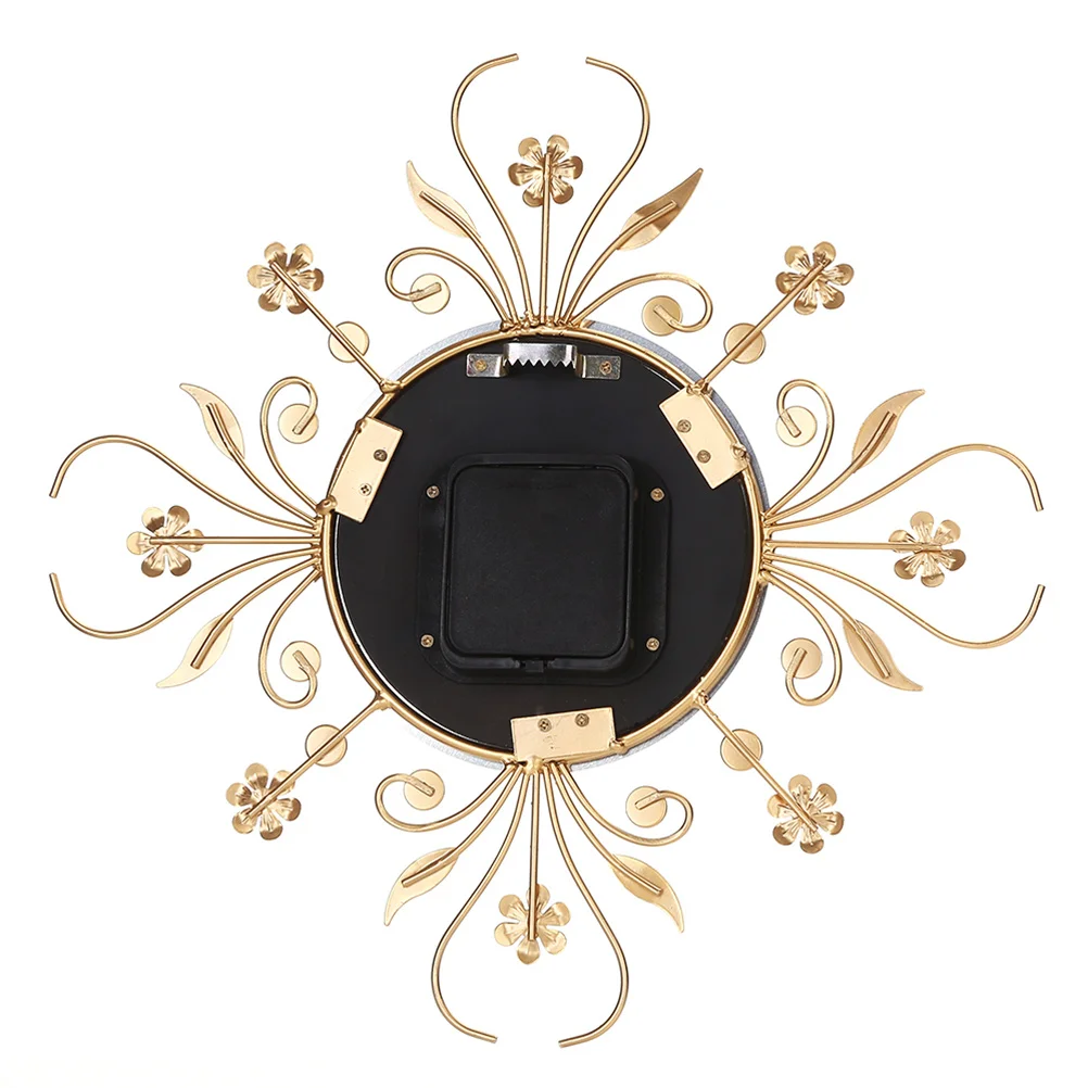 

Elegant Flower Shaped Metal Wall Clock Silent Accurate Timekeeping Home Decor Gift for Living Room Office Bedroom Gold