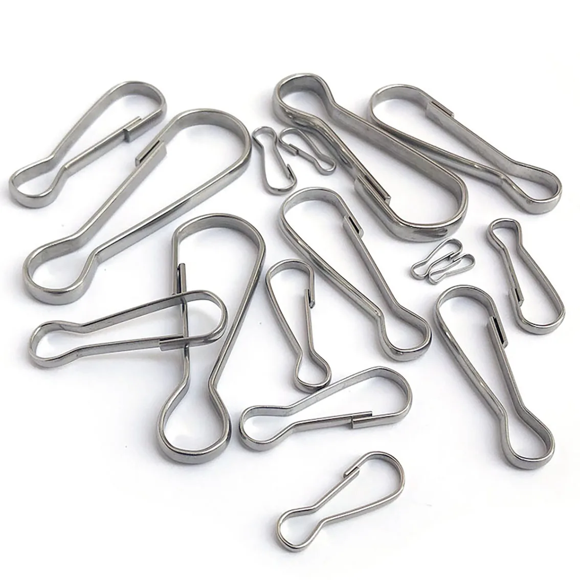 13.5/16/20/25/30/32/34/40/42/50mm Lanyard Snap Clip Hooks Iron Spring Buckle For Keychain Keyring DIY Jewelry Accessory