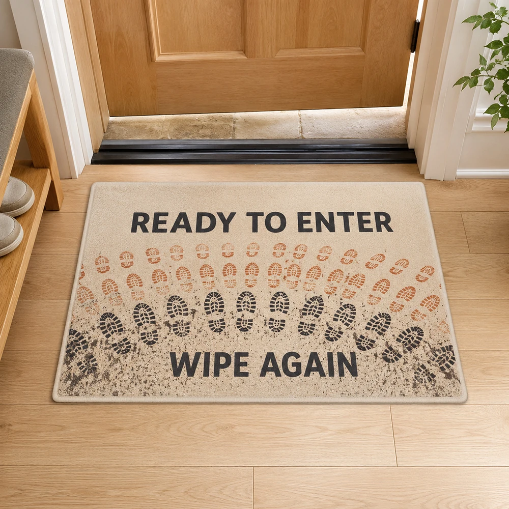 Entrance Funny Doormat Shoe Cleaning Level Non Slip Custom Welcome Door Mat for Front Door Entryway Rug New Home Gift