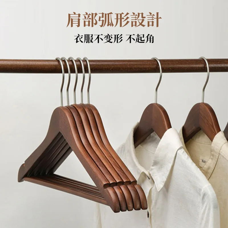 Premium Solid Wood Hangers Smooth Splinter Free Clothes Protection Non Slip No Trace