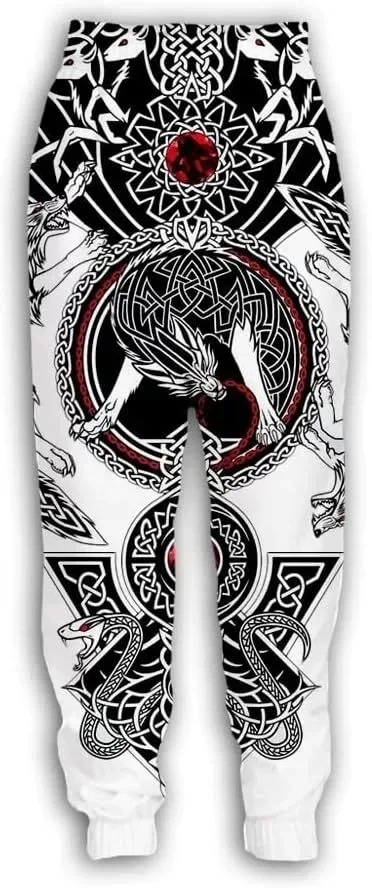New Unisex Viking 3D Print Causal Clothing Fashion Men Women  Hip Hop Pants Plus Size S-7XL Trouser Jogger Men