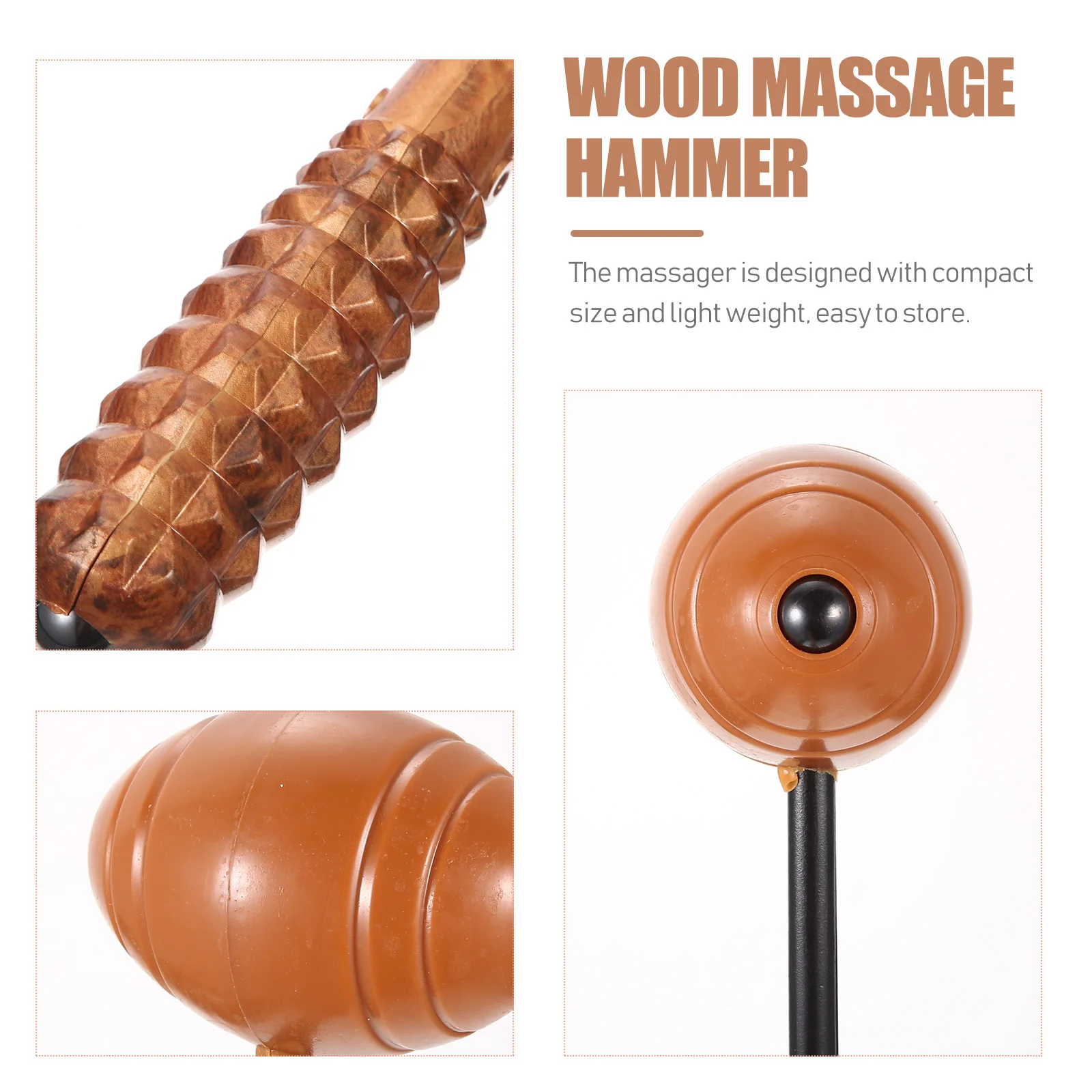 

Массажер для плеч и шеи, деревянный инструмент для взбивания тела, ручной массажный молоток для облегчения боли в спине, овальный, двухсторонний, деревянный