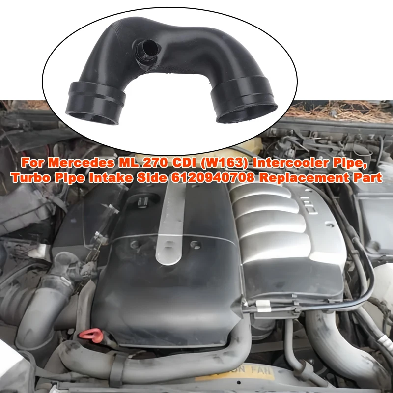Tubo de entrada del intercooler para Mercedes Benz Clase M ML 270 CDI (W163), tubo del intercooler, tubo del turbo, lado de admisión 6120940708