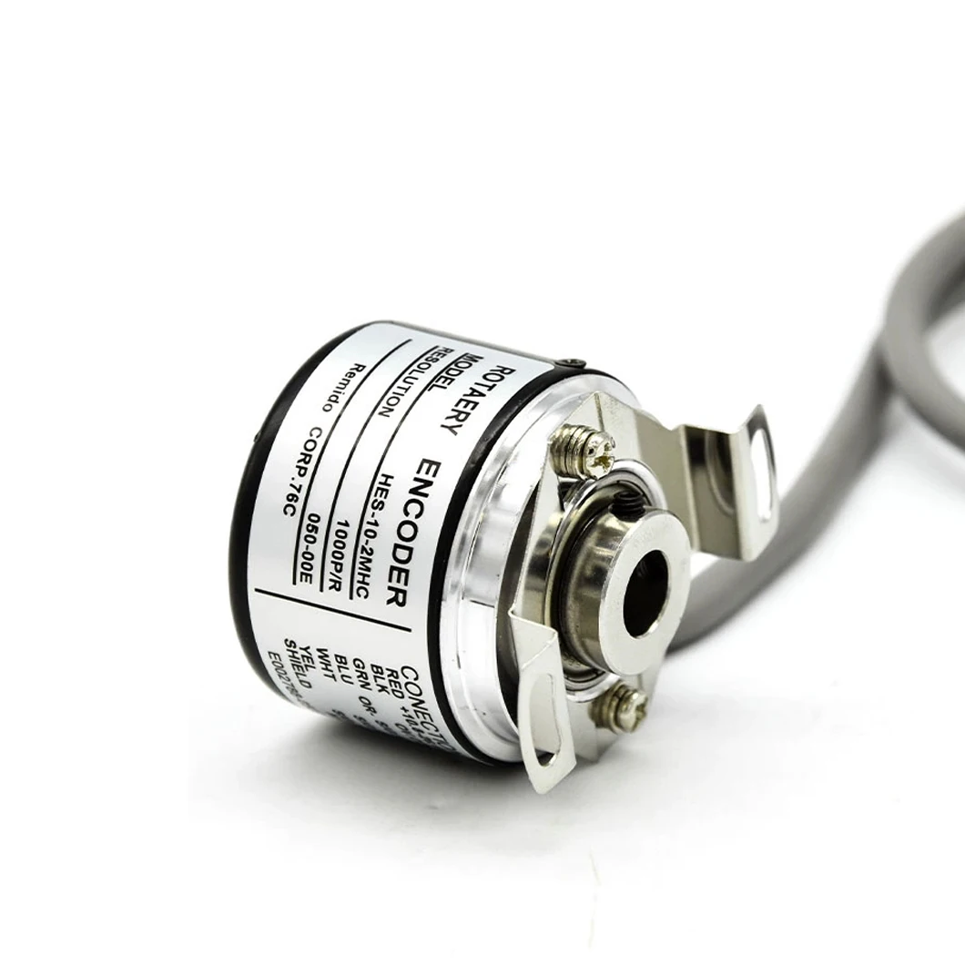 HES-2M/2MC/2MHC/2MHCP/2MHT/2MD 8MM Encoder Inkremental Poros Semi-berongga 100 ~ 5000PPR Rotary Encoder untuk Sistem Kontrol PLC