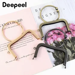 1/2/5 Uds Deepeel 12,5 cm asas redondas de Metal para bolso marco de bolso DIY soportes de costura hechos a mano mango para hacer bolsos Accesorios