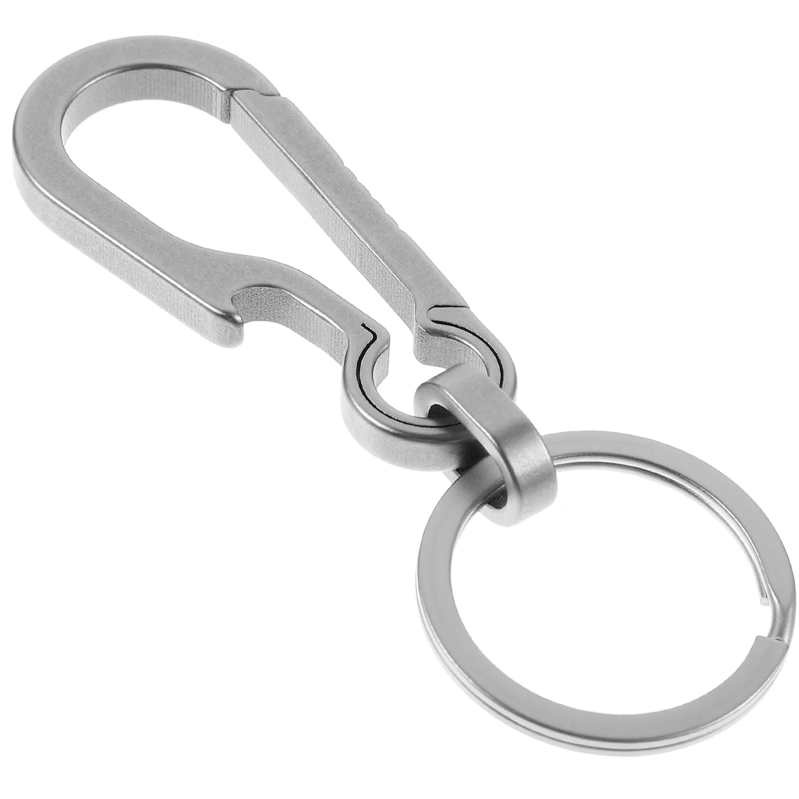 Titanium Alloy Keychain for Men and Women Waist Ring (bottle Opener Style) Climbing Carabiner Clip Keys Delicate