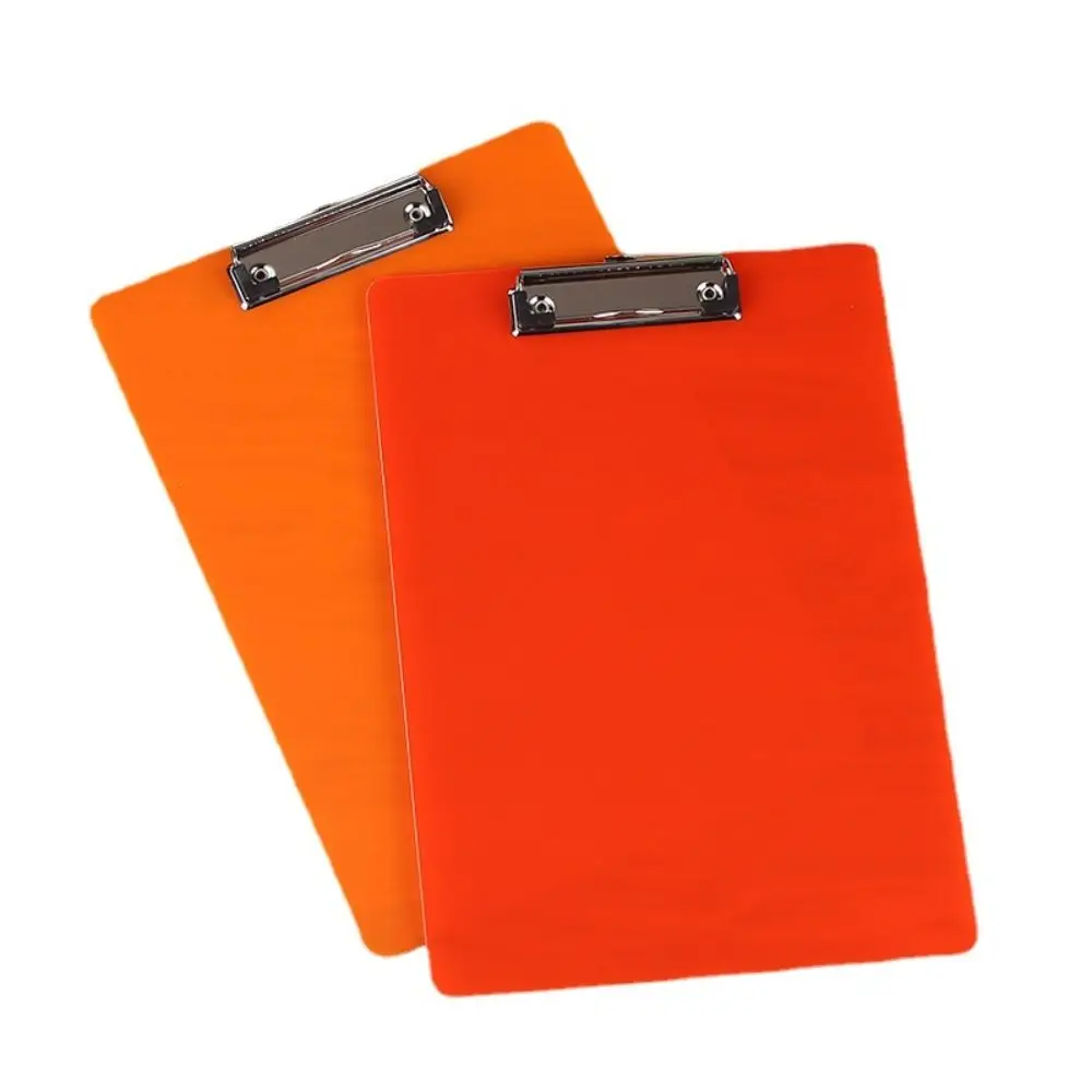 Colorful Clear A4 Clipboard Paper Holder Clip Board Writing Sheet Pad Menu Data File Storage Folder Board Clamp