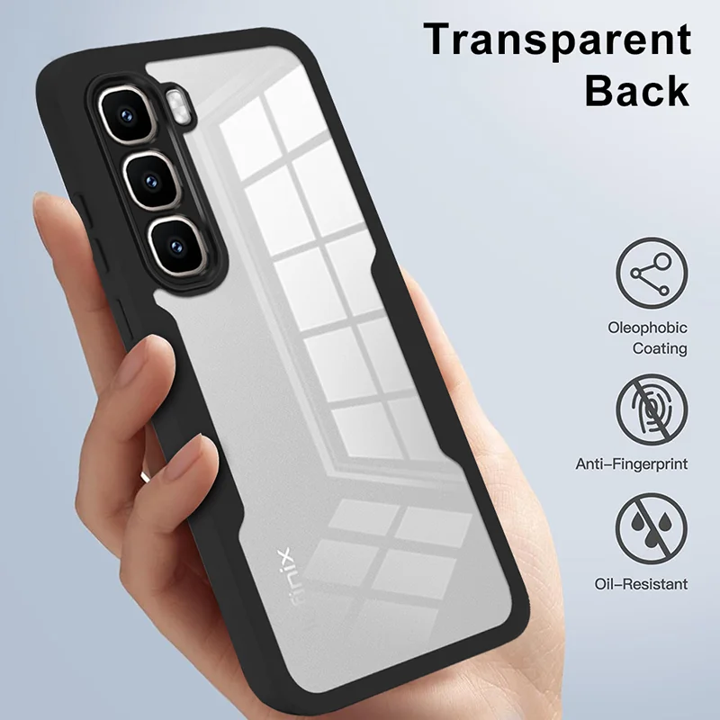 لهاتف انفينيكس هوت 60 مقاوم للصدمات 360 ° حافظة هاتف شفافة مزدوجة الجوانب لهاتف Infinix Hot 60 Pro Plus 60i حافظة حماية كاملة لشاشة العدسة