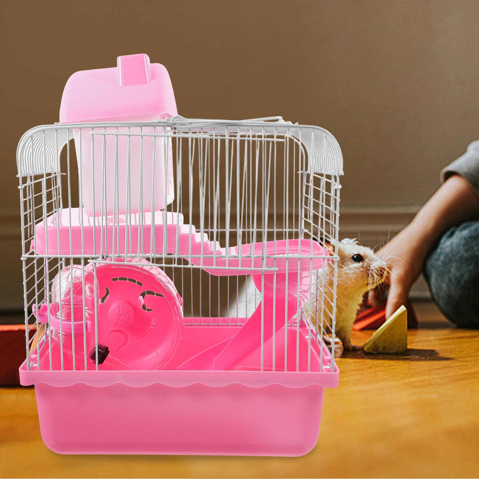 Hamster Castle Cage Large Guinea Pig Toys Pet Villa Double-layer Rat Platform Cages Portable Small Hideout