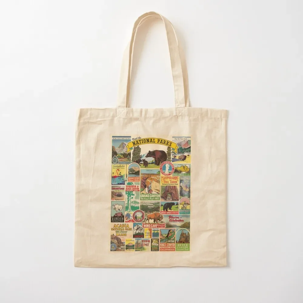 

National Parks Popular Visit Tote Bag university shopper bag canvas bags Bag