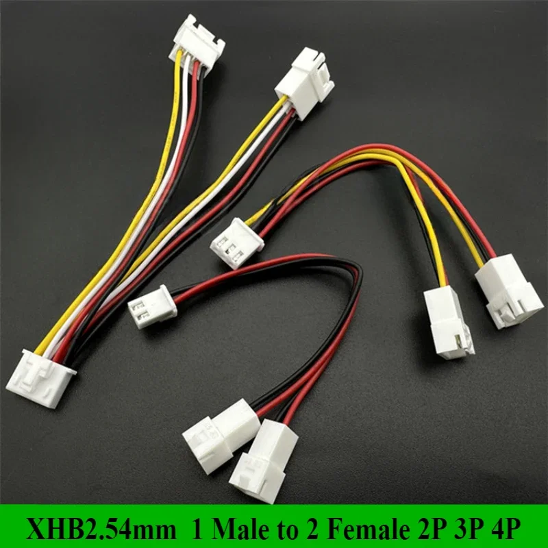 Fan Cable GPU XHB2.54 Mini 2/3/4/5/6Pin 1 To 2 Way CPU 2Pin 3Pin 4Pin PWM Fan Connector Cable Lead Y Splitter Split Two Fan Line