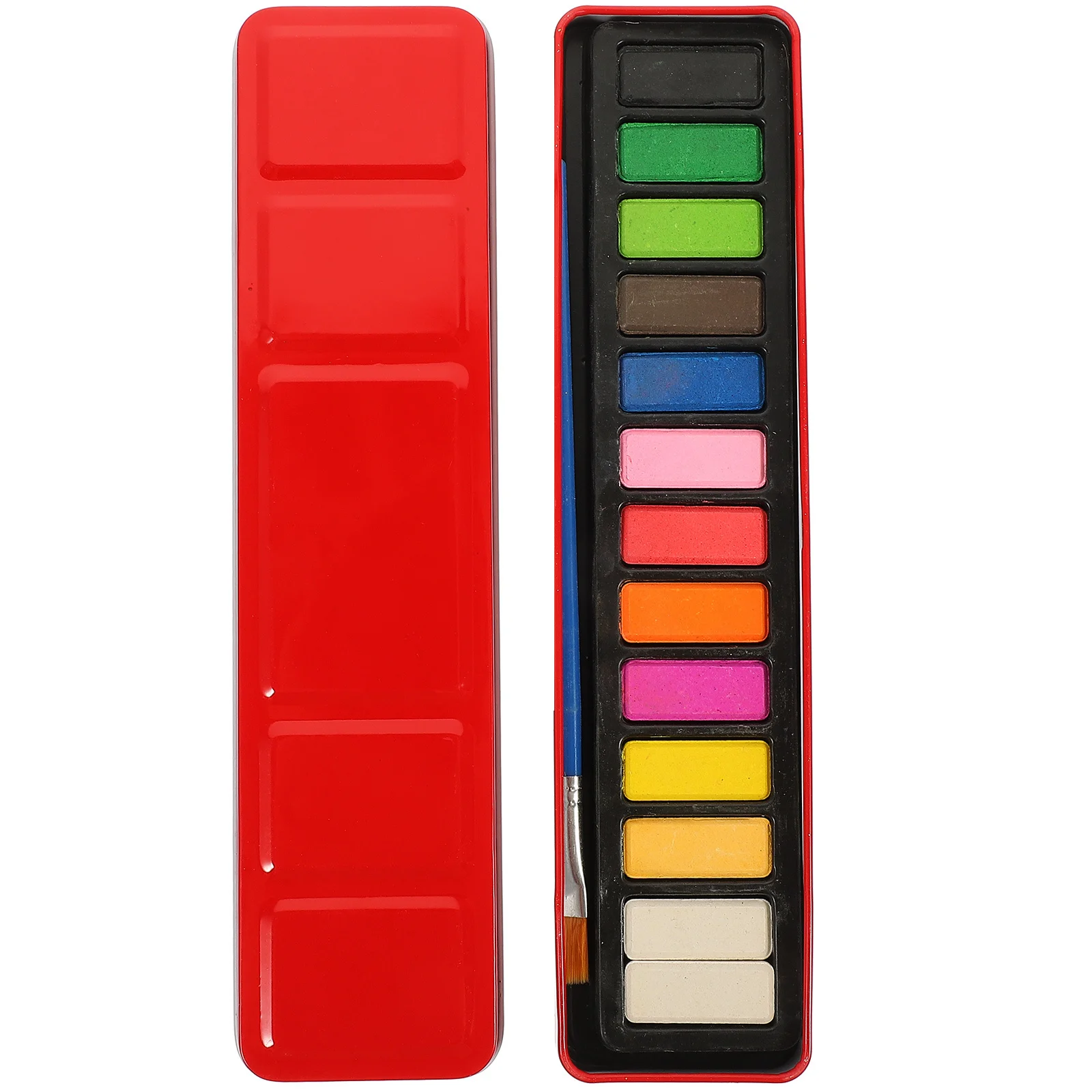 

12 Colors Paint Set Solid Semi-Moist Art Supplies For Watercolor Paint Set Artists Outdoor Sketching Tin Box Kit