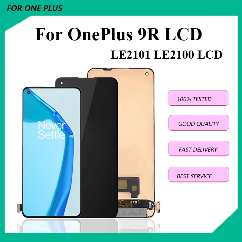 Original AMOLED For OnePlus 9R 9 R LE2101, LE2100 Pantalla Lcd Display Touch Screen Digitizer Replacement Parts