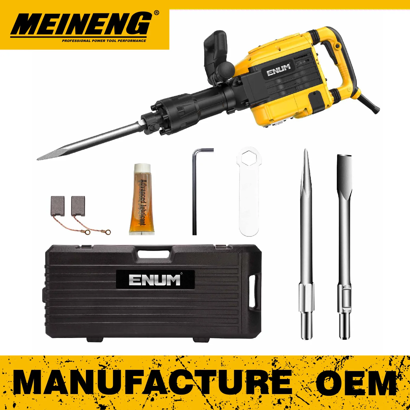 MEINENG Model 3125 Hot Selling Corded Electric Demolition Jack Hammer, Heavy Duty Power Tool