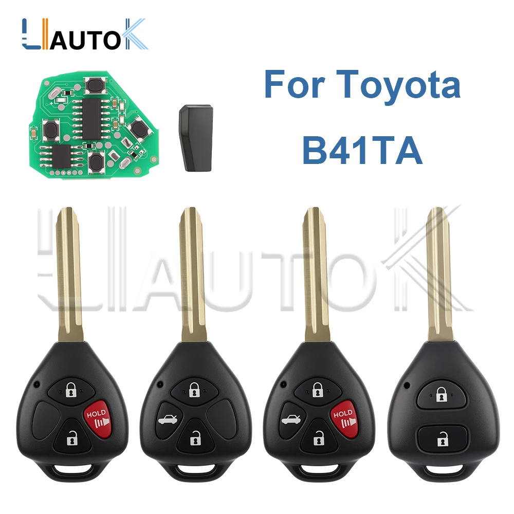 Remote Key Fob B41TA For Toyota Fortuner Hilux Innova Corolla Yaris 2/3/4 Buttons 433MHz 4D 67 G Chip Car Key 89070-52E61