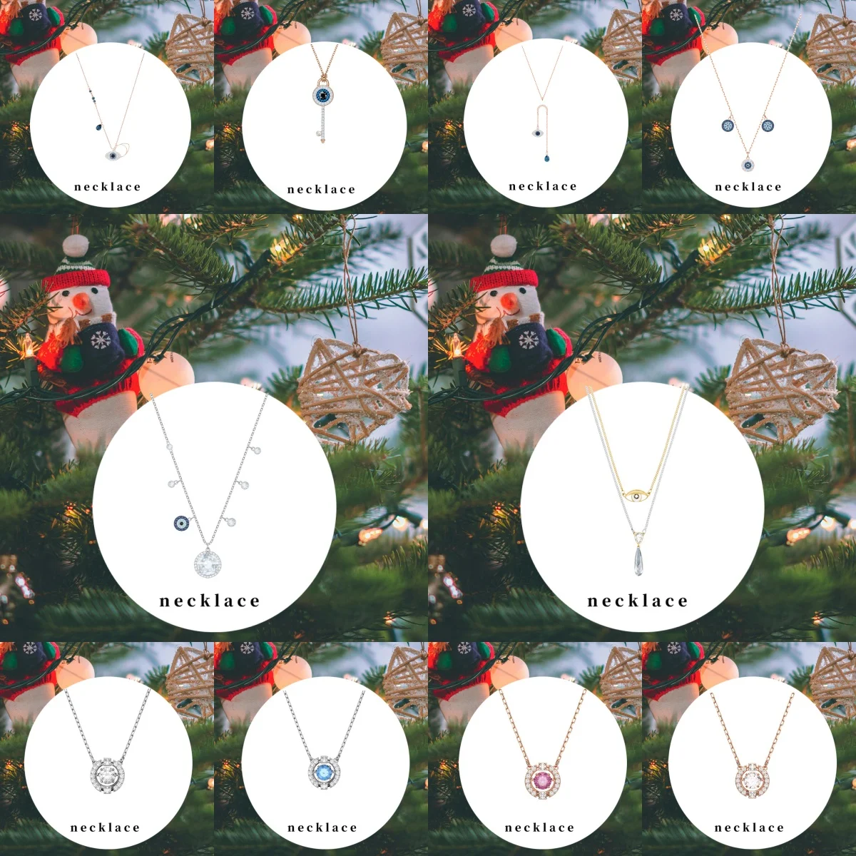 

2025 new Christmas decorations Christmas pendant pendant SW classic necklace style fashionable and exquisite