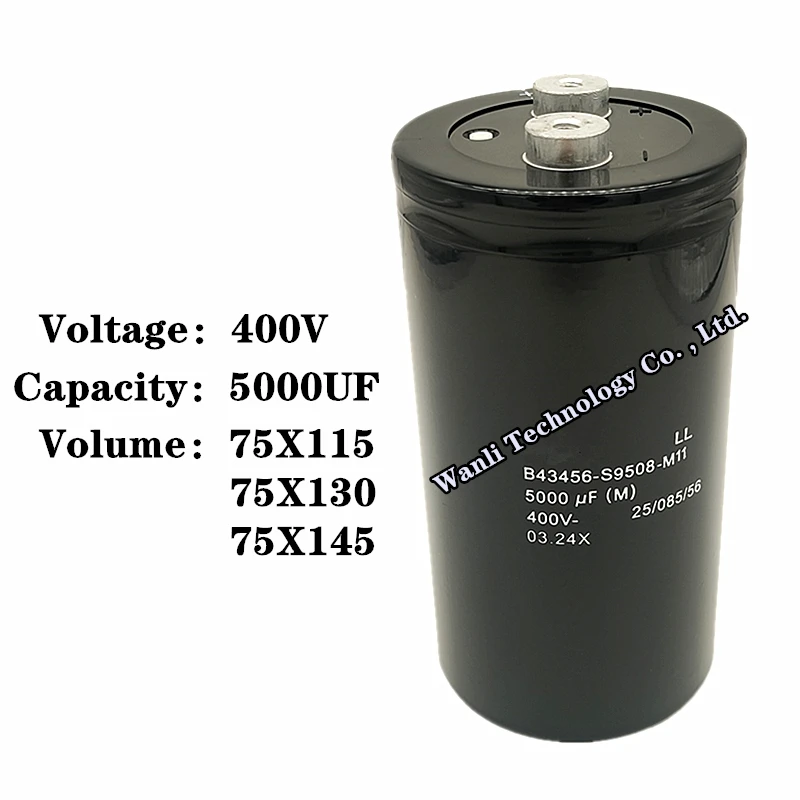 1PCS/Lot 400V5000UF 400V 5000UF VDC MFD 75X115 75X130 75X145 Electrolytic capacitor