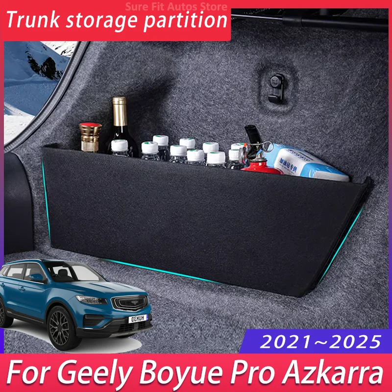 

Для Geely Boyue Pro Azkarra 2019 ~ 2025 2023, перегородка для хранения багажника автомобиля, многофункциональный ящик для хранения, аксессуары для салона автомобиля, инструменты