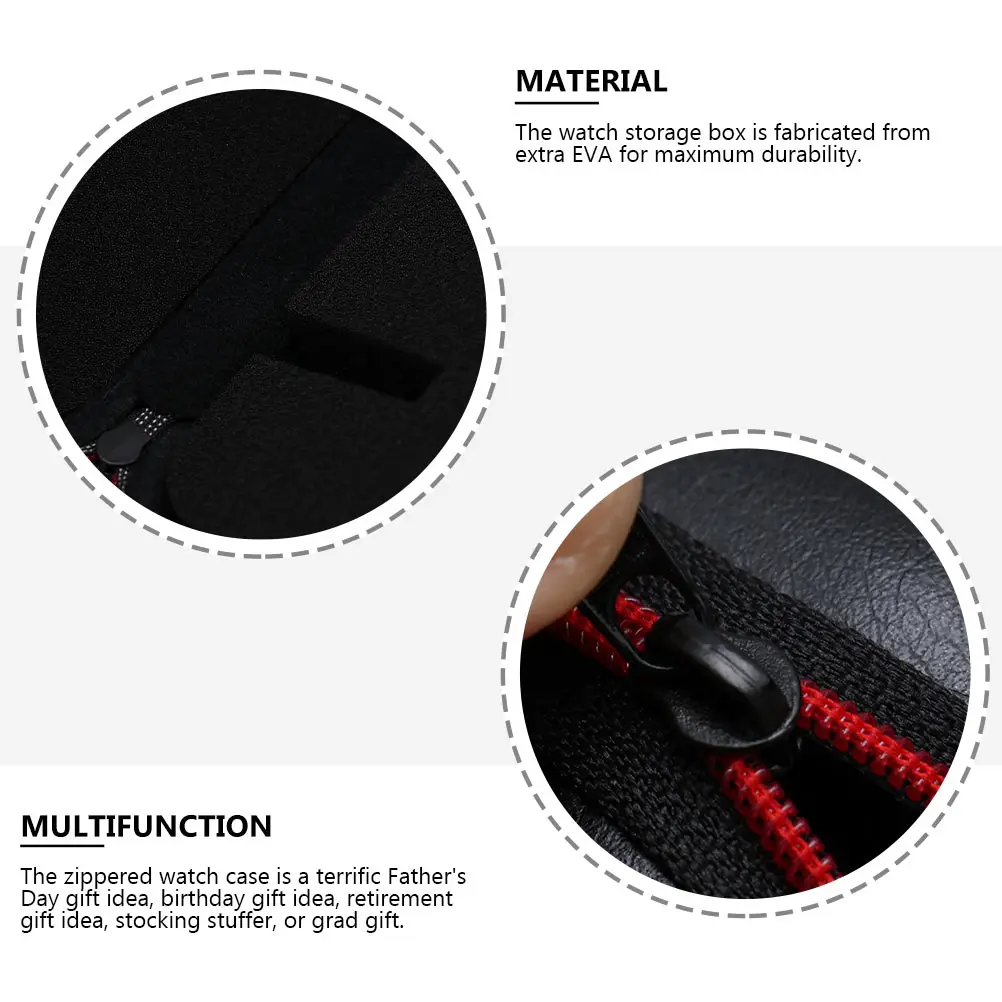 

4pcs Watch Watch Storage Box Case Zipper Bag Waterproof Holder Durable Lightweight Storage Box For Watches Travel Gifts