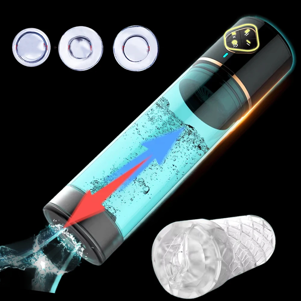 Electric Penis Pump Male Sex Toys Dick Enlarger Erection Air Water Extender Training Pressure Suction Automatic Male Masturbator
