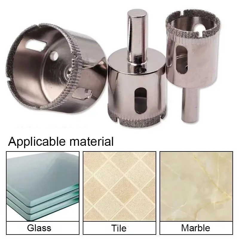 1Pcs Glass Ceramic Hole Saw 4-80mm Glass Tapper Punching Round Bit Diamond Coated Drill Tile Marble Drilling Bits For Power Tool