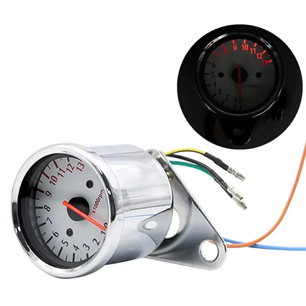 Dropshipping 0-13000RPM Digital Electronic Induction with LED Backlight Universal for 4 Stroke Motorcycle Tachometer Gauge